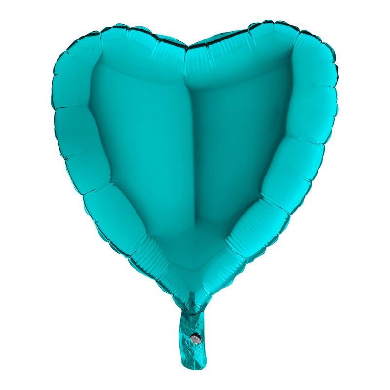 Grabo Balloons Balon foliowy 45 cm - serce tiffany blue - Pan Talerzyk