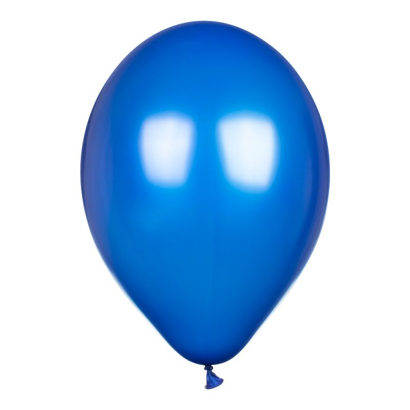 PartyDeco Balony metalik 30 cm - niebieskie - Pan Talerzyk