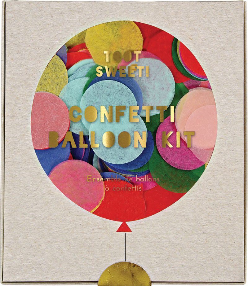 Meri Meri Balony z kolorowym konfetti - 8 sztuk - Pan Talerzyk