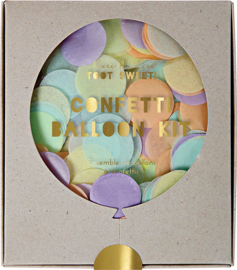 Meri Meri Balony z pastelowym konfetti - 8 sztuk - Pan Talerzyk