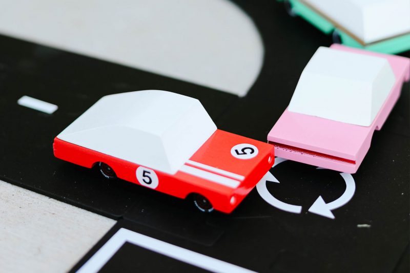 Candylab Toys Samochód drewniany Candycar - Red Racer #5 - Pan Talerzyk