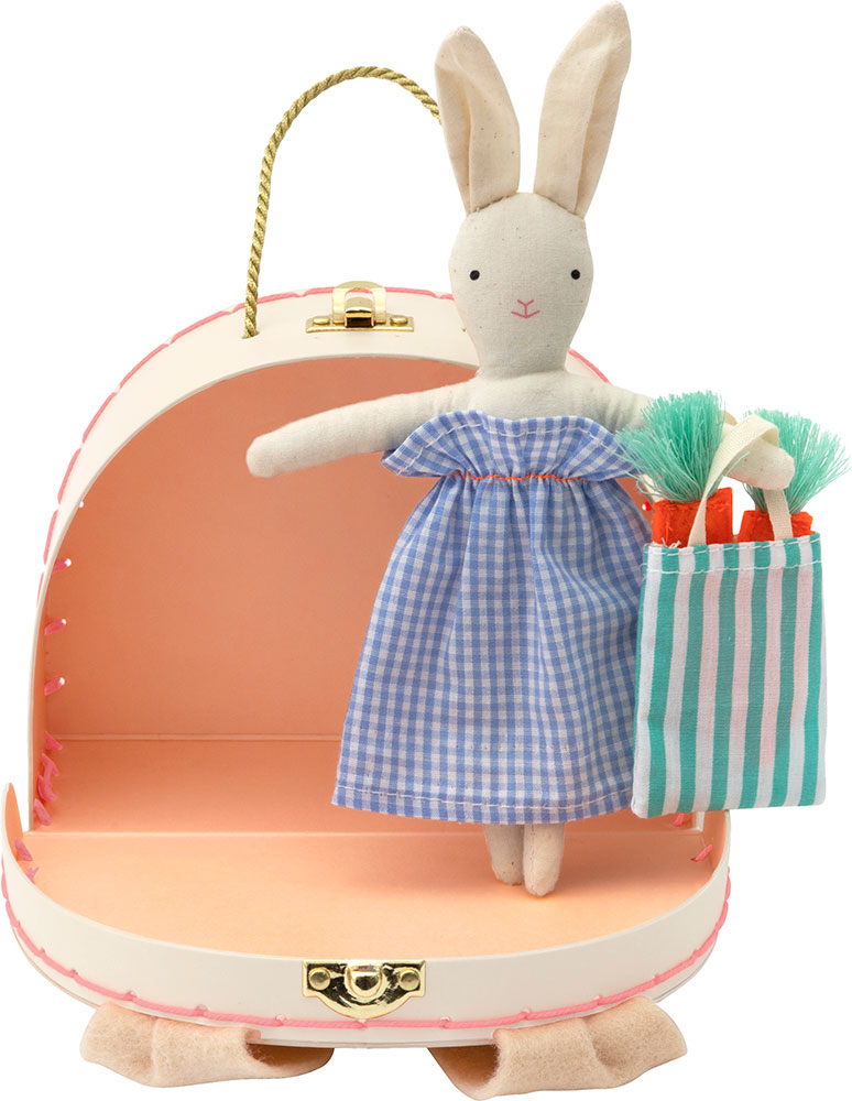 Meri Meri Mini lalka królik w walizce - Pan Talerzyk
