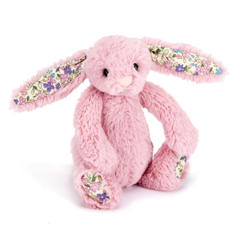JellyCat Przytulanka królik różowy kolorowe uszy 13 cm - Pan Talerzyk