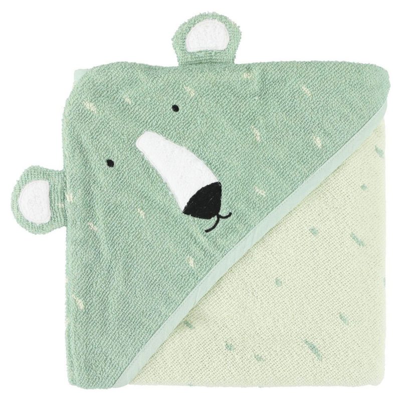Trixie Baby Ręcznik z kapturkiem 75x75 cm Mr.Polar Bear - Pan Talerzyk